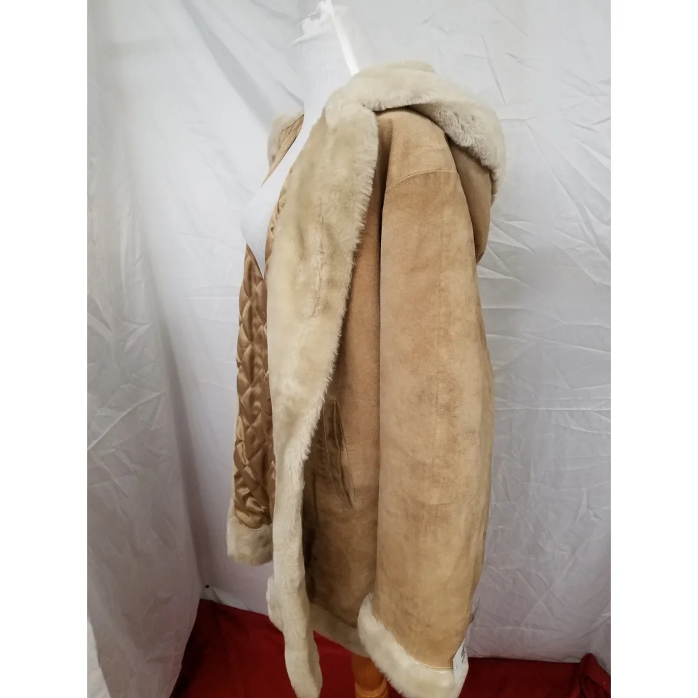 Wilsons Leather womans suede and faux fur jacket - Picture 4 of 8